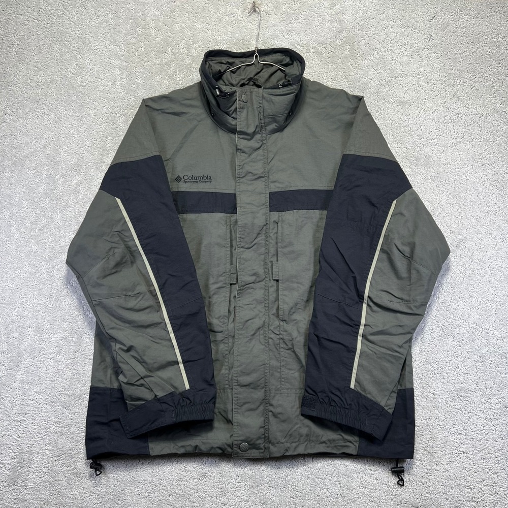 VINTAGE Columbia‎ Jacket Mens Large Interchange Core Green Black Boulder Ridge